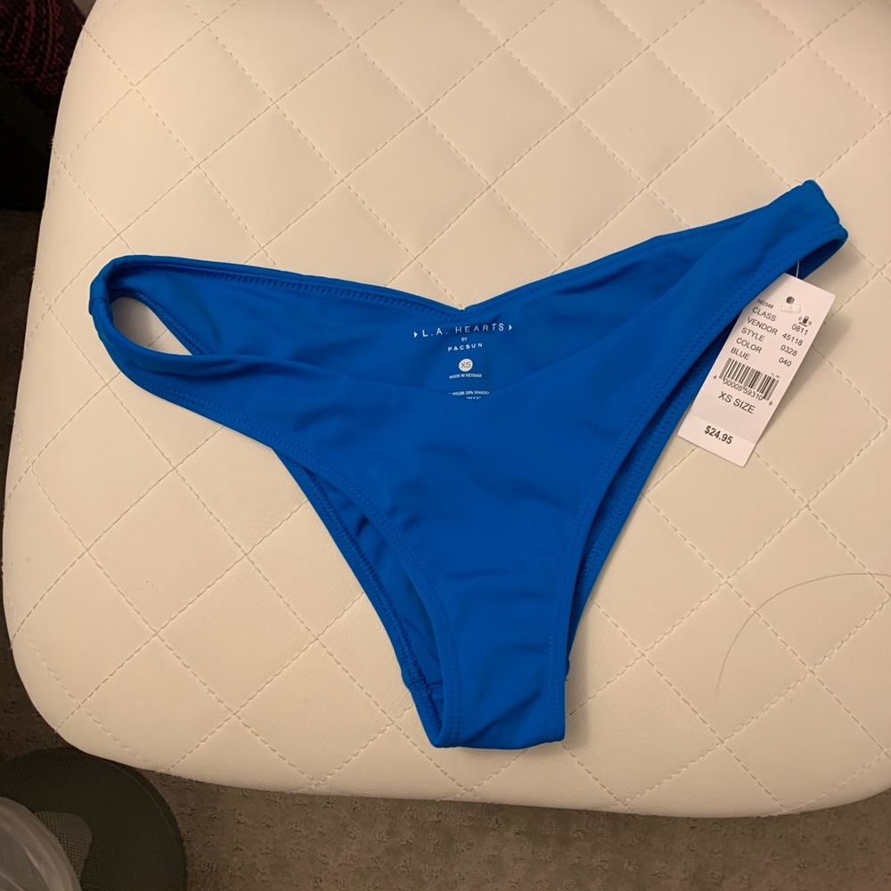 LA Hearts by PacSun Blue Deep V Bikini Bottom
